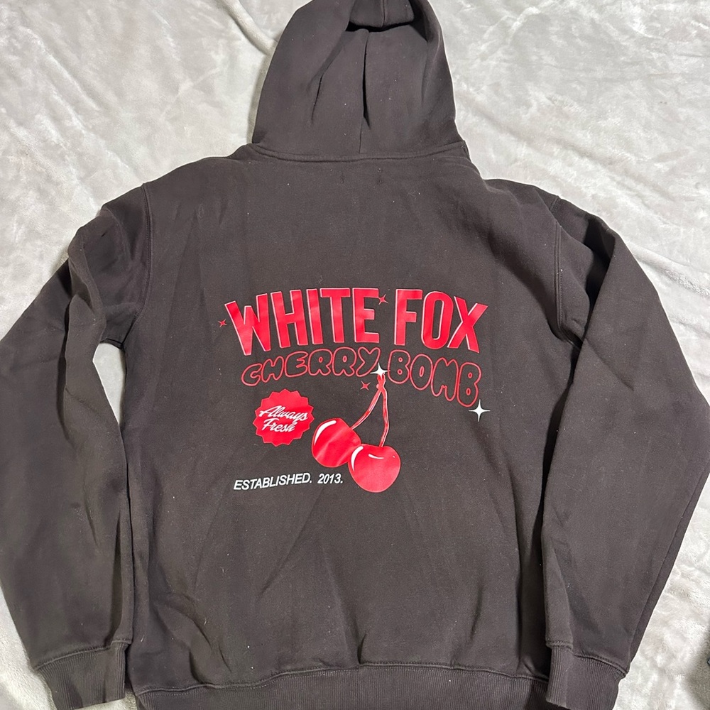 White Fox Cherry Hoodie